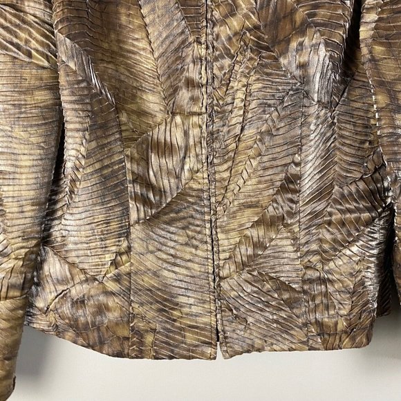 Joseph Ribkoff Metallic Brown Blazer - Picture 3 of 10